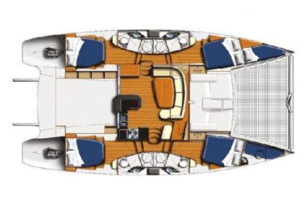 USVI catamaran layout | Kindred Spirit - St. John USVI Catamaran Charter