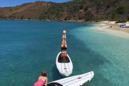 Stand up paddle boarding USVI | Kindred Spirit - St. John USVI Catamaran Charter Yoga and paddle boarding USVI